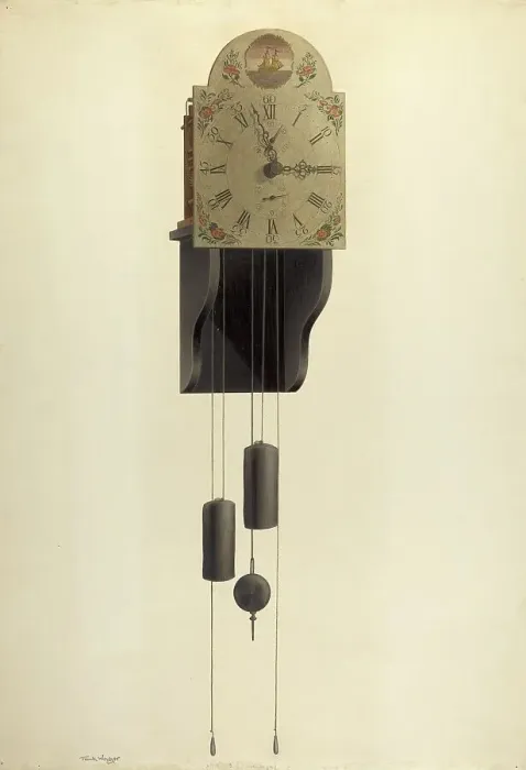 Framed Print : Clock, 1935 / 1942. Creator: Frank Wenger Framed Print : Clock, 1935 / 1942. Creator: Frank Wenger