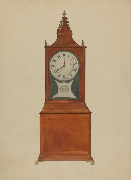 Framed Print : Clock, 1935 / 1942. Creator: John Dieterich Framed Print : Clock, 1935 / 1942. Creator: John Dieterich