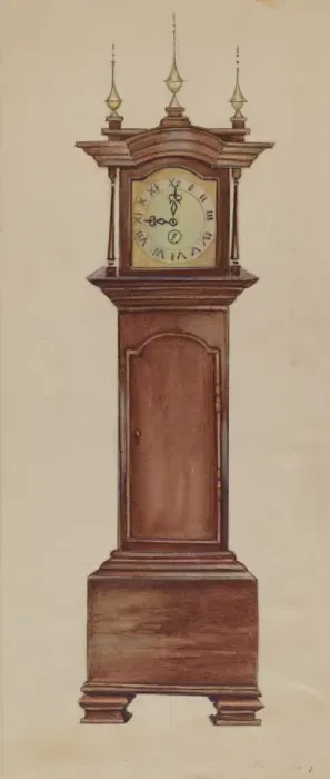 Framed Print : Clock, 1935 / 1942. Creator: Unknown Framed Print : Clock, 1935 / 1942. Creator: Unknown