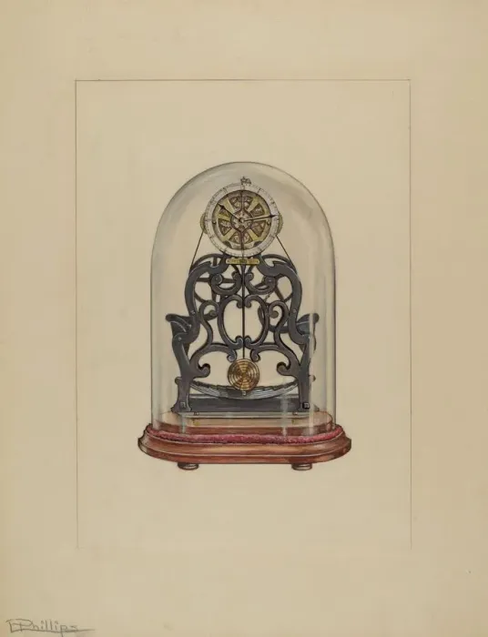 Framed Print : Clock, 1937. Creator: Lawrence Phillips Framed Print : Clock, 1937. Creator: Lawrence Phillips