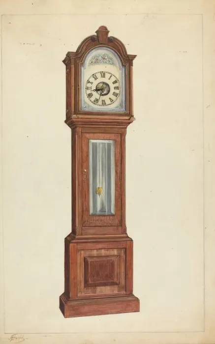 Framed Print : Clock, c. 1935. Creator: Nicholas Gorid Framed Print : Clock, c. 1935. Creator: Nicholas Gorid