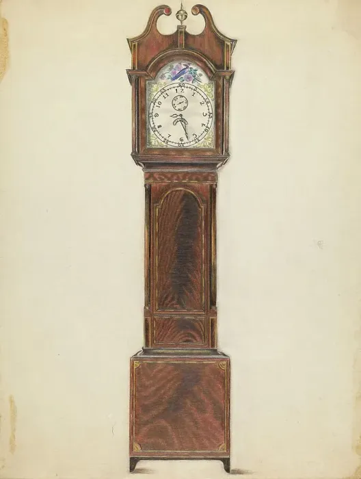 Framed Print : Clock, c. 1935. Creator: Ruth Bialostosky Framed Print : Clock, c. 1935. Creator: Ruth Bialostosky