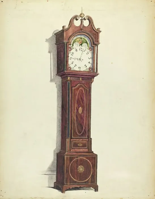 Framed Print : Clock, c. 1935. Creators: Louis Annino, Harry Eisman, Arsen Maralian Framed Print : Clock, c. 1935. Creators: Louis Annino, Harry Eisman, Arsen Maralian