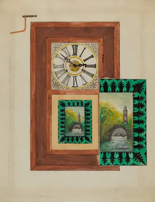Framed Print : Clock, c. 1936. Creator: Albert Eyth Framed Print : Clock, c. 1936. Creator: Albert Eyth
