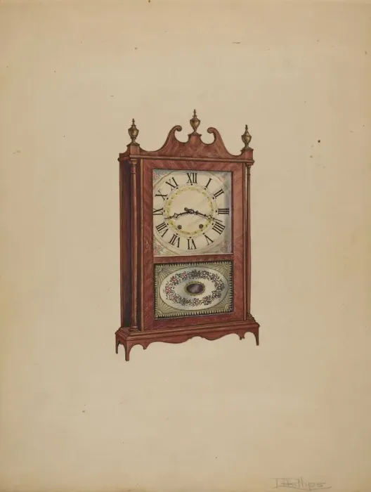 Framed Print : Clock, c. 1936. Creator: Lawrence Phillips Framed Print : Clock, c. 1936. Creator: Lawrence Phillips