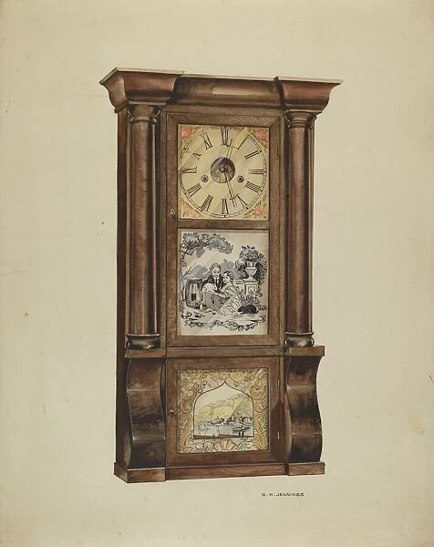 Clock, c. 1936. Creator: Walter W. Jennings