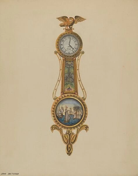 Clock, c. 1938. Creator: John Dieterich