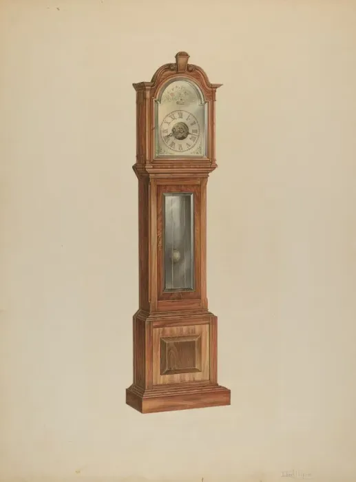 Framed Print : Clock, c. 1938. Creator: Lawrence Phillips Framed Print : Clock, c. 1938. Creator: Lawrence Phillips