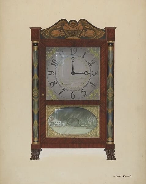 Clock, c. 1938. Creator: Rex F Bush