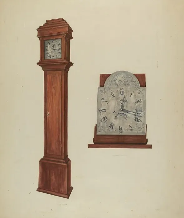 Framed Print : Clock, c. 1939. Creator: Leonard Battee Framed Print : Clock, c. 1939. Creator: Leonard Battee