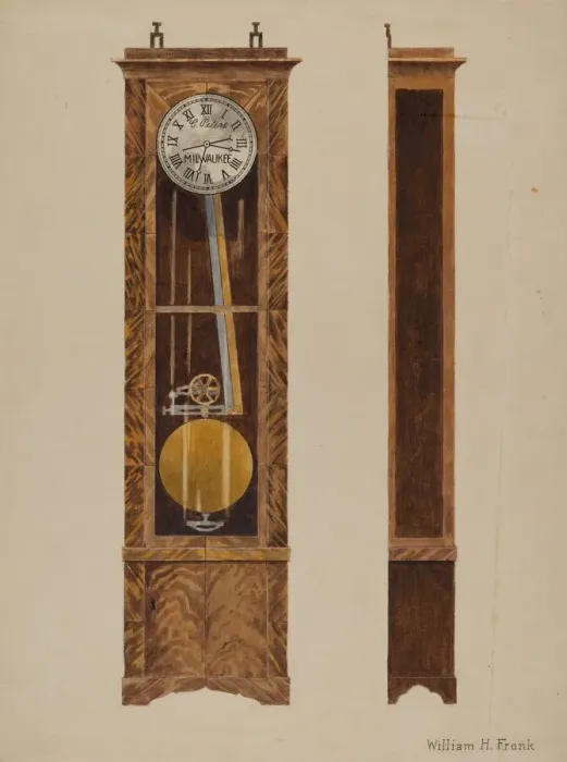 Framed Print : Clock (Chronometer), 1941. Creator: William Frank Framed Print : Clock (Chronometer), 1941. Creator: William Frank