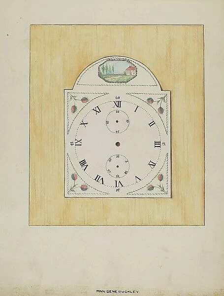 Clock Face, c. 1936. Creator: Ann Gene Buckley