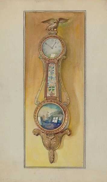 Clock, Girandole, c. 1936. Creator: George Loughridge