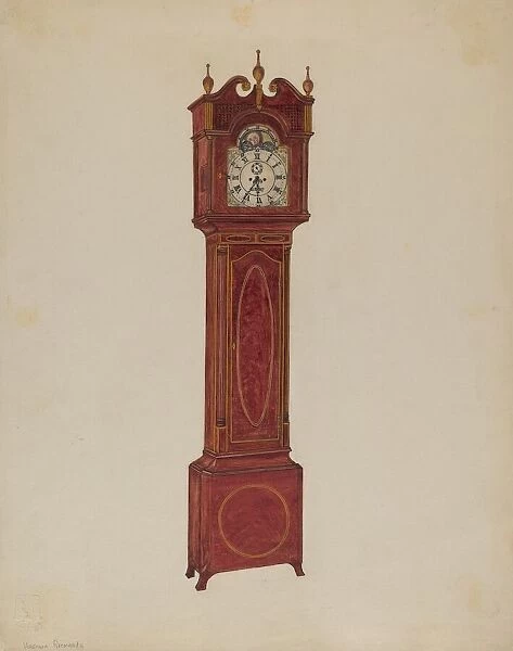 Clock, Tall, 1935  /  1942. Creator: Virginia Richards