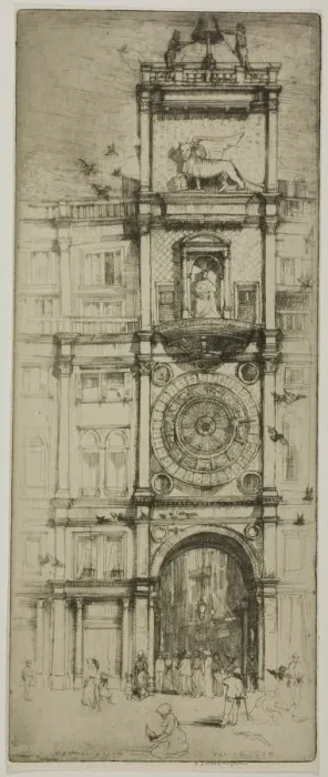 Framed Print : The Clock Tower, Venice, 1909. Creator: Donald Shaw MacLaughlan Framed Print : The Clock Tower, Venice, 1909. Creator: Donald Shaw MacLaughlan