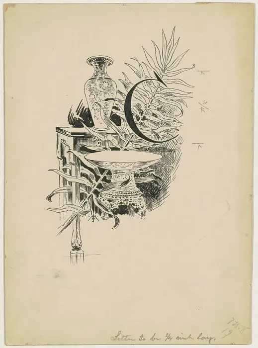 Framed Print : Cloisonné, 1890-1891. Creator: James Henry Moser Framed Print : Cloisonné, 1890-1891. Creator: James Henry Moser