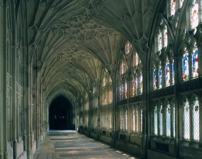Framed Print : Cloister of Gloucester Cathedral Framed Print : Cloister of Gloucester Cathedral