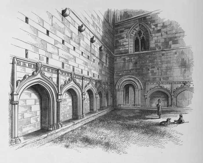 Framed Print : The Cloisters, Melrose Abbey, c1880, (1897). Artist: Alexander Francis Lydon Framed Print : The Cloisters, Melrose Abbey, c1880, (1897). Artist: Alexander Francis Lydon
