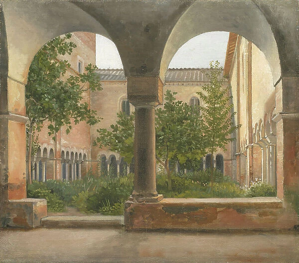 The Cloisters of San Lorenzo fuori le mura in Rome; 1814-1816. Creator: CW Eckersberg
