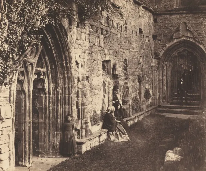 Framed Print : The Cloisters, Tintern Abbey, 1854. Creator: Roger Fenton Framed Print : The Cloisters, Tintern Abbey, 1854. Creator: Roger Fenton