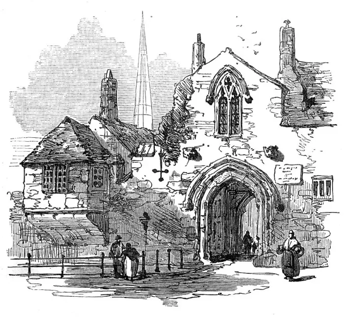 Framed Print : Close Gate, Exeter-Street, Salisbury, 1872. Creator: Unknown