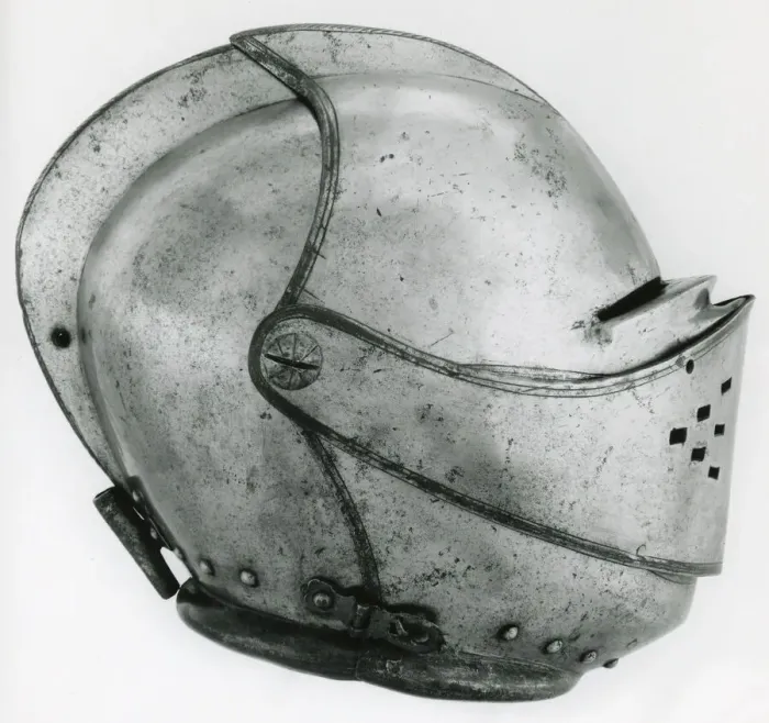 Framed Print : Close Helmet for Foot Tournament at the Barriers, , c. 1600 / 10. Creator: Unknown Framed Print : Close Helmet for Foot Tournament at the Barriers, , c. 1600 / 10. Creator: Unknown