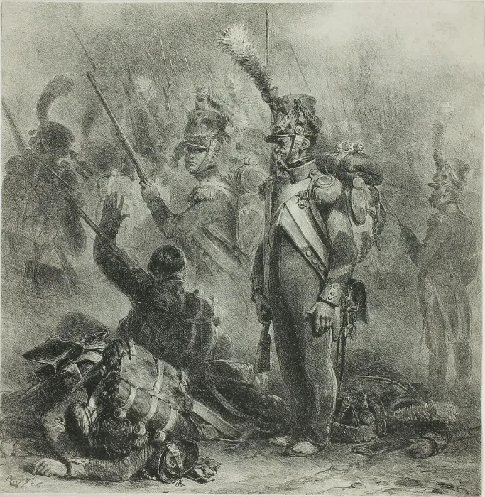 Framed Print : Close the Ranks, 1832. Creator: Auguste Raffet Framed Print : Close the Ranks, 1832. Creator: Auguste Raffet