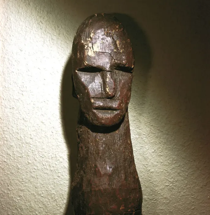 Framed Print : Close-up of Celtic wood male idol, Ralaghan, Co. Cork, Ireland, c1st century BC. Made of oak Framed Print : Close-up of Celtic wood male idol, Ralaghan, Co. Cork, Ireland, c1st century BC. Made of oak