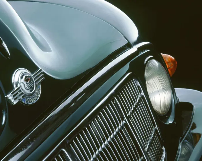 Framed Print : Close up view of 1949 Morris Minor Framed Print : Close up view of 1949 Morris Minor