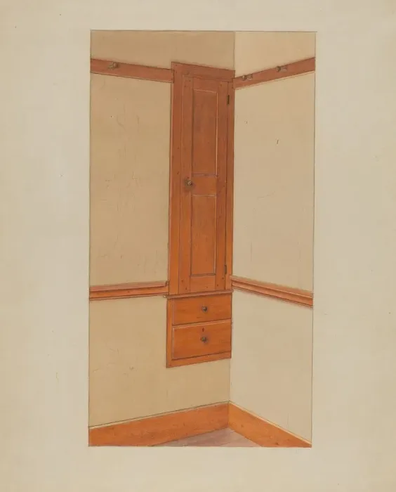 Framed Print : Closet and Drawers, c. 1938. Creator: Winslow Rich Framed Print : Closet and Drawers, c. 1938. Creator: Winslow Rich