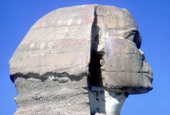 Framed Print : Closeup of head ofThe Sphinx, period of Khafre (Chephren), 4th Dynasty, 26th century BC Framed Print : Closeup of head ofThe Sphinx, period of Khafre (Chephren), 4th Dynasty, 26th century BC