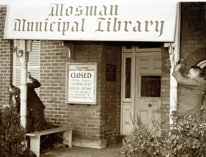 Framed Print : Closure of the first Mosman Library, 1952. Creator: Unknown Framed Print : Closure of the first Mosman Library, 1952. Creator: Unknown