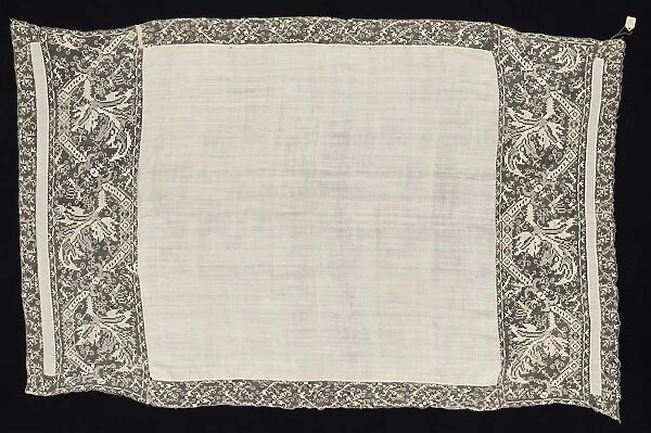 Cloth with Border of Vegetal Pattern, 19th century. Creator: Unknown