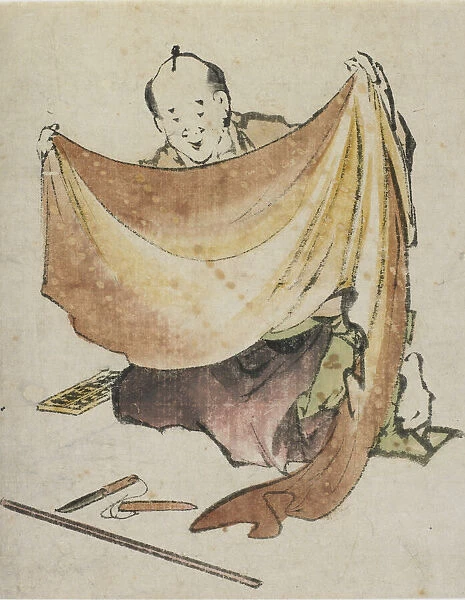 A Cloth Merchant, late 18th-early 19th century. Creator: Hokusai
