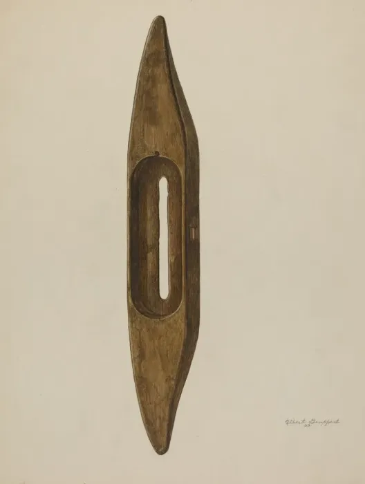 Framed Print : Cloth Shuttle, 1939. Creator: Albert Geuppert Framed Print : Cloth Shuttle, 1939. Creator: Albert Geuppert