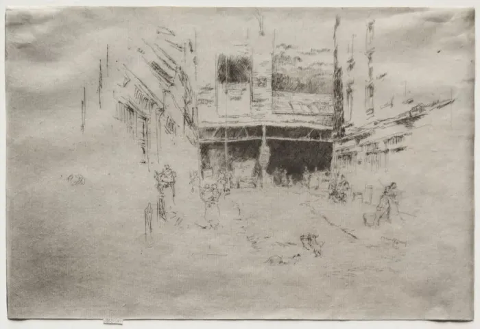 Framed Print : Clothes Exchange, No. 1. Creator: James McNeill Whistler (American, 1834-1903) Framed Print : Clothes Exchange, No. 1. Creator: James McNeill Whistler (American, 1834-1903)