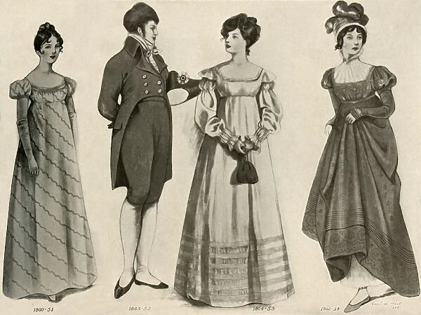 Clothing from 1800-1808, 1903, (1937). Creator: Sophie B Steel