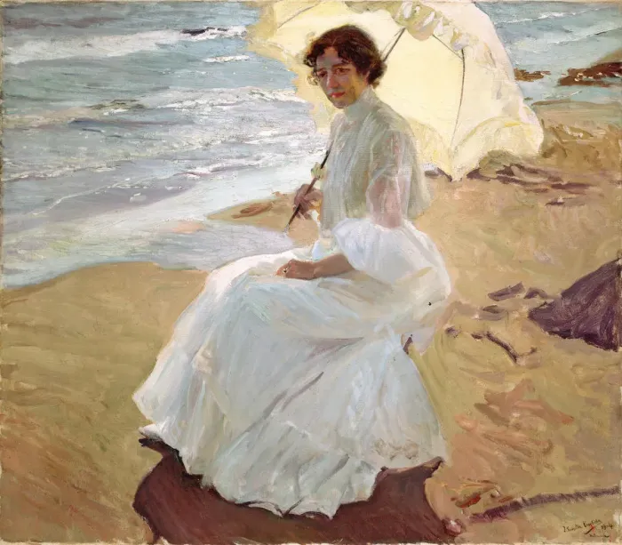 Framed Print : Clotilde on the Beach, 1904. Creator: Sorolla y Bastida, Joaquin (1863-1923) Framed Print : Clotilde on the Beach, 1904. Creator: Sorolla y Bastida, Joaquin (1863-1923)