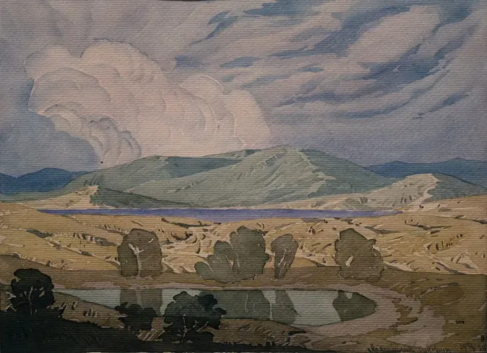 Framed Print : A cloud over the bay. Koktebel, 1925. Artist: Voloshin, Maximilian (1877-1932) Framed Print : A cloud over the bay. Koktebel, 1925. Artist: Voloshin, Maximilian (1877-1932)