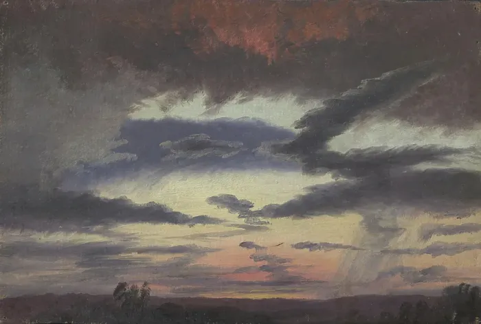 Framed Print : Cloud Study, 1838. Creator: Knud Baade Framed Print : Cloud Study, 1838. Creator: Knud Baade