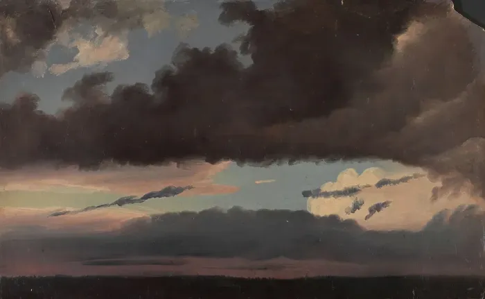 Framed Print : Cloud Study, 1839. Creator: Knud Baade Framed Print : Cloud Study, 1839. Creator: Knud Baade