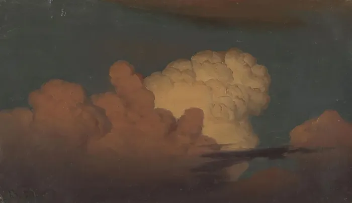 Framed Print : Cloud Study, 1850. Creator: Knud Baade Framed Print : Cloud Study, 1850. Creator: Knud Baade