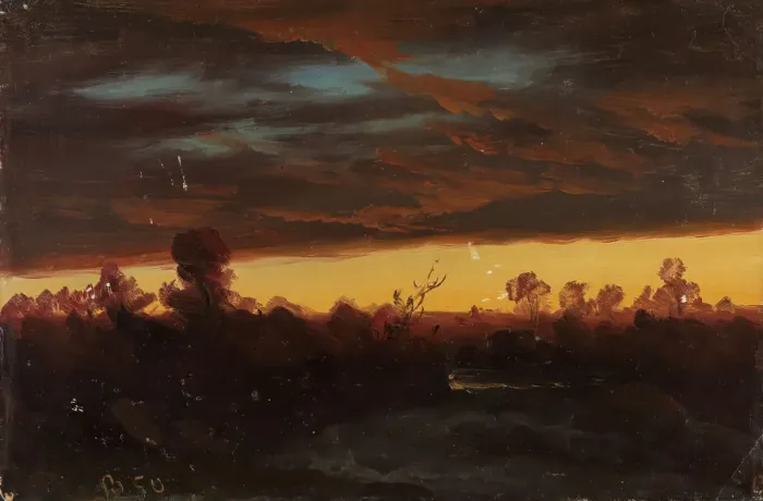 Framed Print : Cloud Study, 1850. Creator: Knud Baade Framed Print : Cloud Study, 1850. Creator: Knud Baade