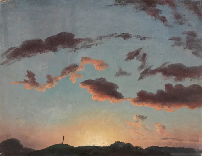 Framed Print : Cloud Study. Artist: Baade, Knud (1808-1879) Framed Print : Cloud Study. Artist: Baade, Knud (1808-1879)