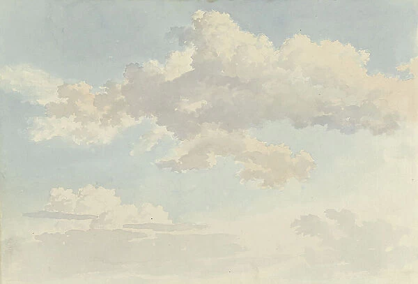 Clouds against blue sky, 1786-1857. Creator: Abraham Teerlink