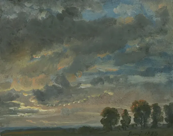 Framed Print : Clouds in the Evening, 1823. Creator: Johan Christian Dahl Framed Print : Clouds in the Evening, 1823. Creator: Johan Christian Dahl