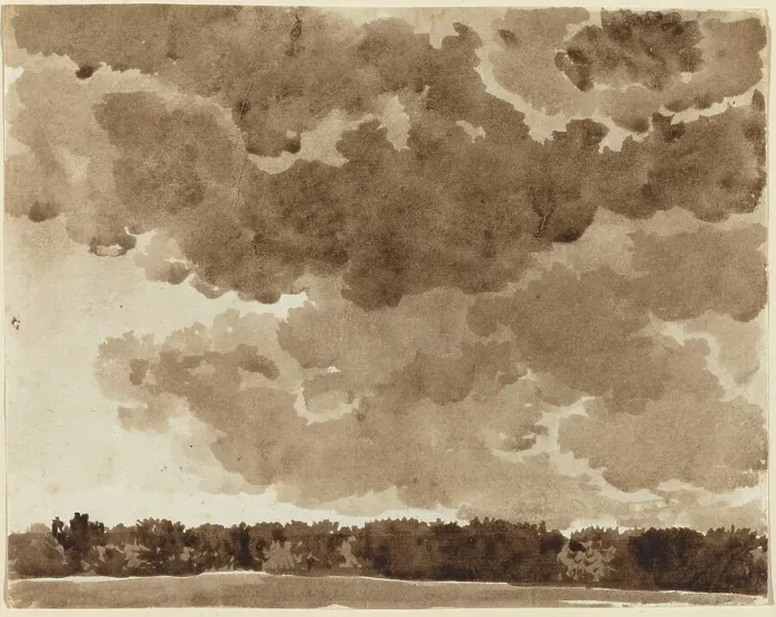 Framed Print : Clouds over a Forest. Creator: Franz Kobell Framed Print : Clouds over a Forest. Creator: Franz Kobell