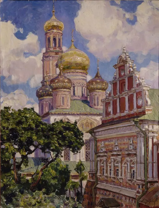 Framed Print : Clouds and Golden Domes. The Simonov Monastery, 1927. Artist: Vasnetsov, Appolinari Mikhaylovich (1856-1933) Framed Print : Clouds and Golden Domes. The Simonov Monastery, 1927. Artist: Vasnetsov, Appolinari Mikhaylovich (1856-1933)