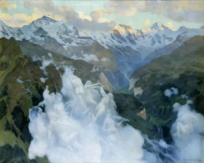 Framed Print : Clouds (Lauterbrunnen Valley), 1901. Creator: Giron, Charles (1850-1914) Framed Print : Clouds (Lauterbrunnen Valley), 1901. Creator: Giron, Charles (1850-1914)