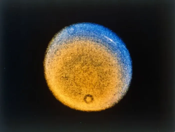 Framed Print : Clouds in the upper atmosphere of Uranus, from Voyager 2, c1986. Creator: NASA